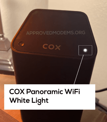cox modem blinking white